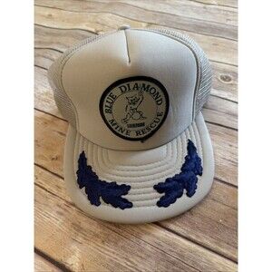 Vintage Blue Diamond Coal Co Mine Rescue Trucker Hat Snapback Grey Blue Patch